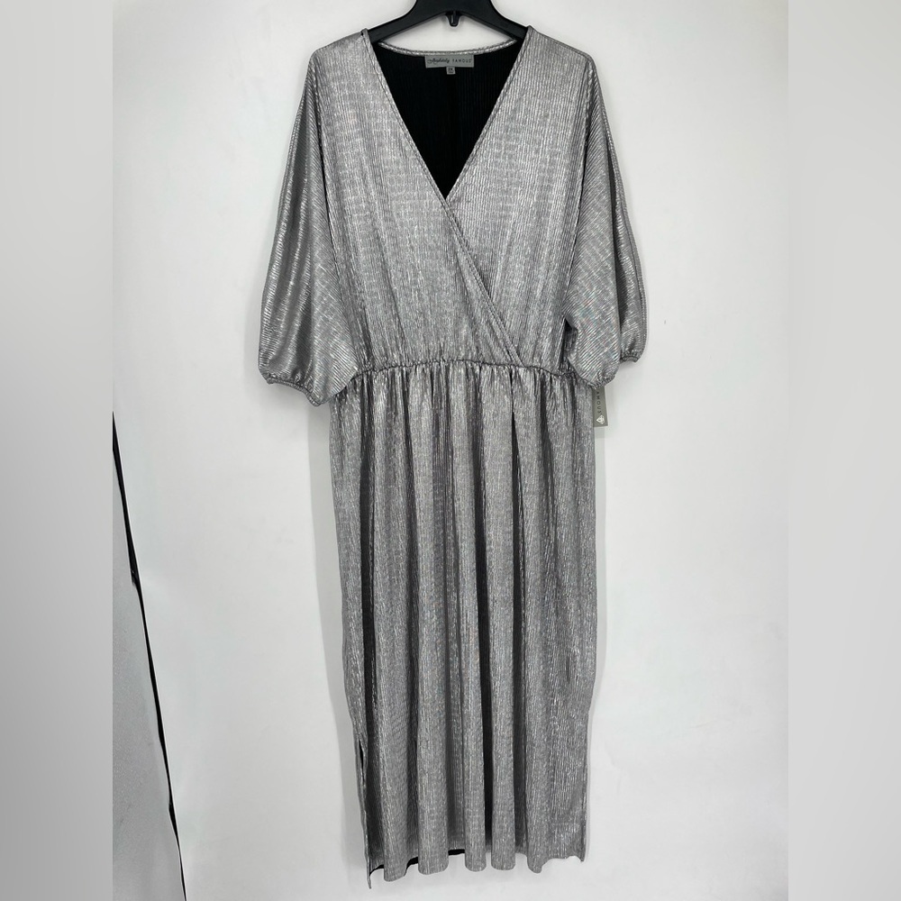 New Almost Famous Plus Size 2X Silver Dress New Years Cocktail Party XXL Evening
